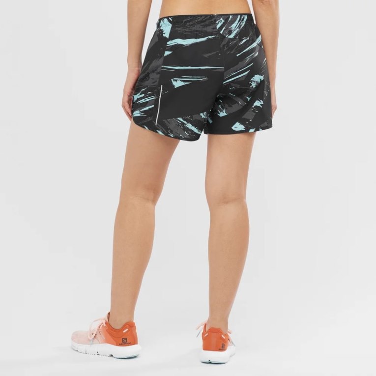 Black Salomon Agile Women's Running Shorts | PH 23607C